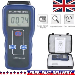 SM206 Digital Solar Power Energy Meter Sun Light Radiation Tester W/m² and Btu - Picture 1 of 13