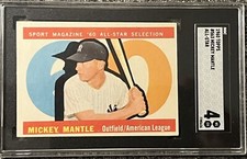 1960 Topps #563 Mickey Mantle HOF All-Star SGC 4 New York Yankees
