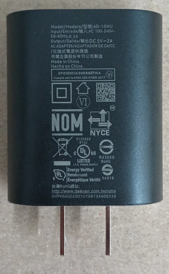 Nokia 5v/2a Single USB Wall Charger Travel Adapter - Black (ad-10wu)
