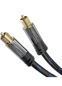 Cable de audio de fibra óptica TOSLINK 2m cable óptico directo nylon - Imagen 1 de 7