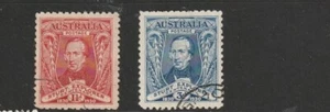 STAMPS AUST PREDECIMAL 1930 STURT SET OF 2 FINE USED - Bild 1 von 1