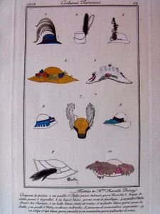 Ch. Martin Chapeaux de Saison Costumes Parisiens 1912  pl 12 - Picture 1 of 4