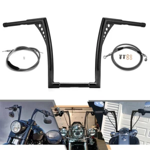 Rise 12" 14" Ape Hanger Handlebar Cable Kit For Harley Sportster XLH883 1200 ABS - Picture 1 of 9