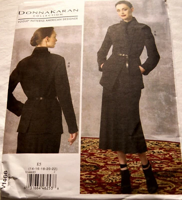 V1466 Donna Karen Collection Vogue Schnittmuster 14-16-18-20-22 - Bild 1 von 2