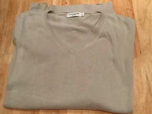 Beige V neck jumper by Luca D’Altieri Sport size L - Picture 1 of 4