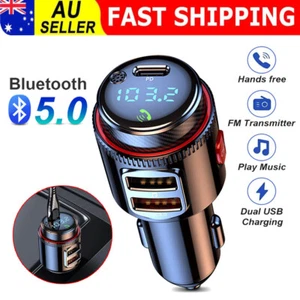 Bluetooth 5.0 Wireless Radio Car FM Transmitter PD Dual USB Charger MP3 Player - Picture 1 of 17