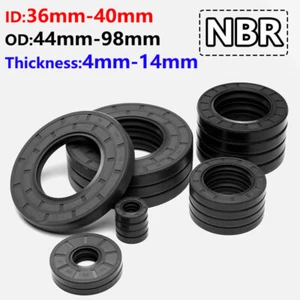 Nitrile Rubber Metric Oil Seals ID 36mm-40mm OD 44mm-98mm Thickness 4mm-14mm - Picture 1 of 264