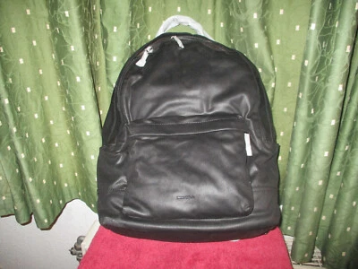 NEU  schwarzer Rucksack Leder MARC O´POLO gepolstert schwarz UNISEX Schonbeutel - Bild 1 von 4