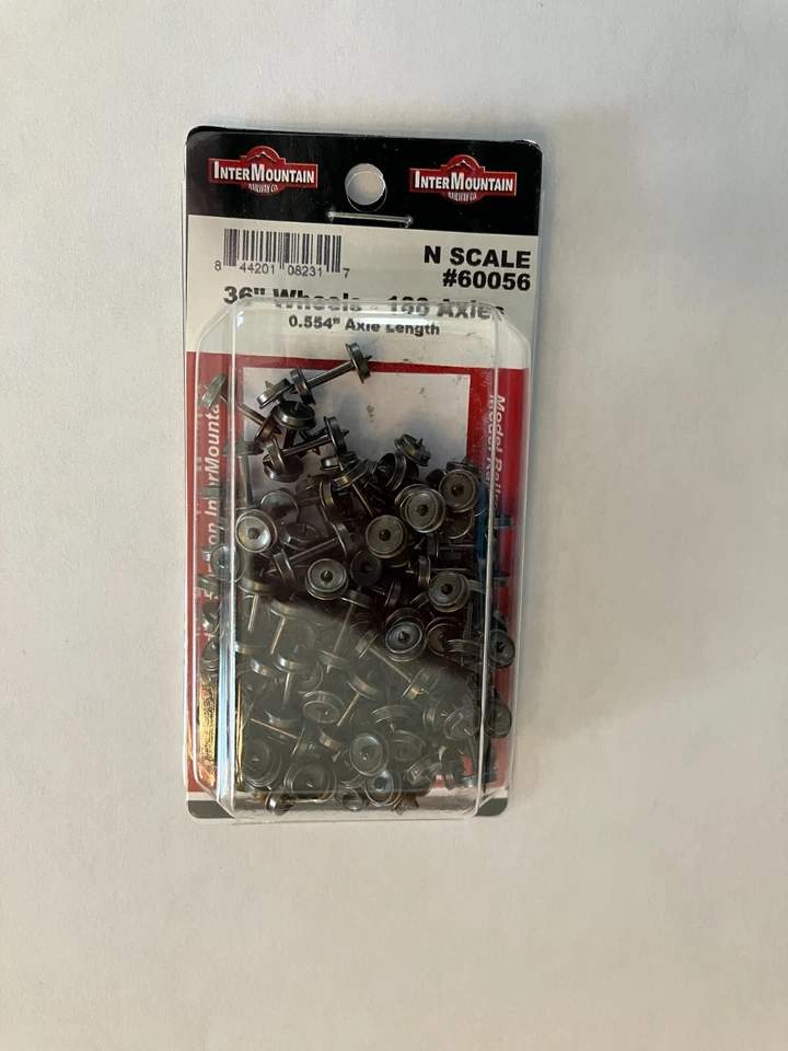 InterMountain N Scale 60056 36 Inch Brass Insulated Wheels 100-Pack .554" Length