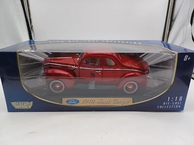 Motormax 00300C -1940 Ford Deluxe RED Die-Cast Collection 1:18 scale - Image 1 of 4
