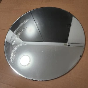 Vintage 1930s 1940s Etched Glass Mirror Beveled Edge - 30" !!!! Original Mounts - Picture 1 of 8