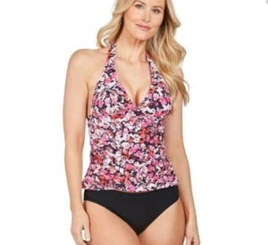Nautica Damen Marina Neckholder gerafft Blumen Tankini mehrfarbig Größe XL 1877 - Bild 1 von 2