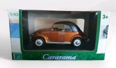 SERIE HONGWELL CARARAMA Nº 251 VW ESCARABAJO MARRÓN TAPA BLANDA ESCALA EN CAJA 1:43 SIN USAR, EN CAJA Foto 1 de 4
