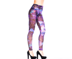 PRINTED VOODOO ELECTRIC GARDEN LEGGINGS PREMIUM QUALITY FREE FAST POST !! - Picture 1 of 1