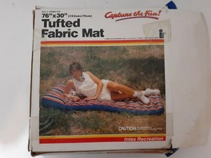 Vintage Intex Recreation 76x30 Tufted Fabric Mat #68736 (1984) - Picture 1 of 5