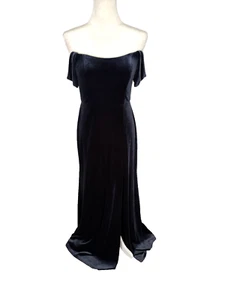 Jenny Yoo Dress Womens 6 Blue Velvet Maxi Gown Corset Formal Whimsigoth Fairy - Picture 1 of 9