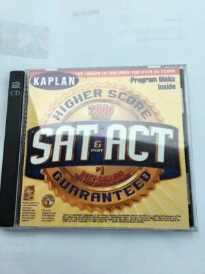 Kaplan Sat & Act Higher Score-2000 Edition-2 CD PC ROM-TESTED-VERY RARE VINTGE - Image 1 of 4
