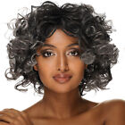 Krótka kręcona peruka cosplay peruki krótka peruka afro czarna damska