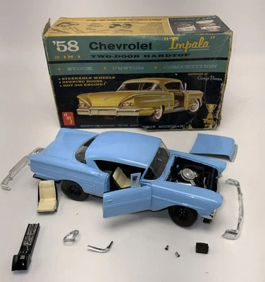 Vintage AMT 1958 '58 Chevrolet Impala 1/25 Model Kit - 2758-200 Assembled - Image 1 of 4