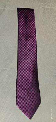 Corbata de seda para hombre MICHAEL KORS ~ púrpura y azul marino ~ NUEVA PRECIO DE VENTA SUGERIDO POR EL FABRICANTE: $69,50 Foto 1 de 4