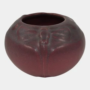 Van Briggle Late 1910s Arts And Crafts Pottery Purple Ceramic Dragonfly Vase 837 - Picture 1 of 6