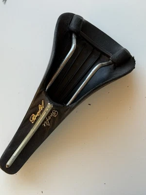 Vintage Selle San Marco Concor Supercorsa Profit Used Leather Saddle, Italy - Image 1 of 4