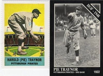 Pie Traynor Lot of 2 Dover Reprint of 1933 DeLong/ 1991 Conlon Collection - Image 1 of 2