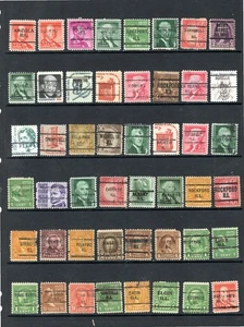 USA - Used - Illinois Precancels x 48 - unchecked - Picture 1 of 1