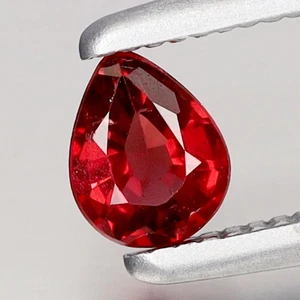 0,2ct t.w 4,1x3,3mm Birne natürlicher unbeheizter roter Spinell, Tansania - Bild 1 von 4