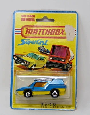 Matchbox Superfast # 68 Blue Cosmobile MB68-B1 New On Card Rare Free Shipping - Image 1 of 4