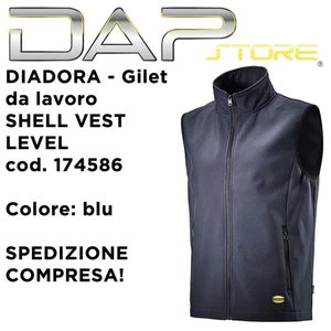 DIADORA - Gilet softshell da lavoro mod. SHELL VEST LEVEL colore BLU cod. 174586 - Foto 1 di 2