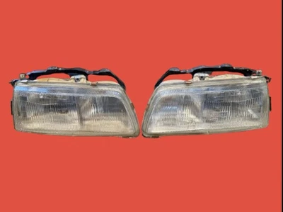 90-91 Honda Civic Hatchback CRX Sedan Vagão Farol Par de Vidro EF OEM Stanley - Imagem 1 de 4