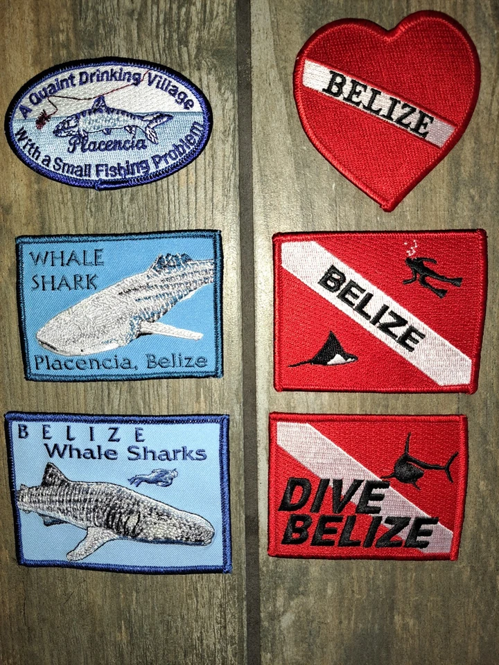 Belize Scuba Dive  Patch Whale Shark Placencia Patches - Image 1 of 1