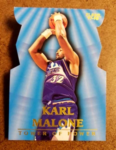 1997-98 Fleer KARL MALONE Tower of Power NBA Basketball Die-Cut #6 Utah Jazz HOF - Picture 1 of 13