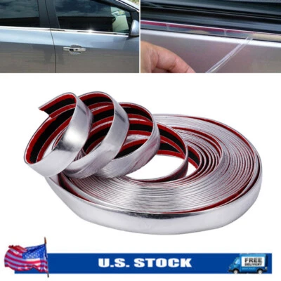 Tira de moldura 3M 118,11" cromada automática hágalo usted mismo para rejilla ventana puerta parachoques EE. UU. Foto 1 de 4