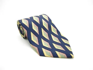 KNOT SHOP Patrón Geométrico de Seda Hecho a Mano Corbata Diseñada en Italia - Imagen 1 de 2
