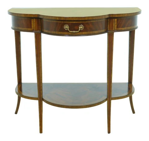 L53398EC: MAITLAND SMITH 1 Drawer Figural Mahogany Console Table Cover
