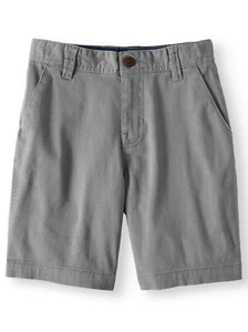 Wonder Nation Boys Flat Front Shorts Size 7 Grey School Uniform Approved NEW - Picture 1 of 2