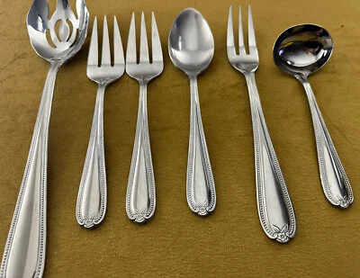 (6) Serving Pieces Temp-Tations Old World Bead-Round Tip - Image 1 of 4