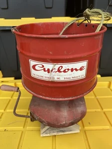 Vintage Cyclone Seeder Walking Seed Spreader Urbana Indiana USA Red NO STRAP - Picture 1 of 10