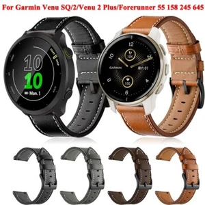 Correa de cuero para Garmin 645 265 255 745 Venu 3 2 SQ Vivoactive 6 5 4 correa de reloj - Imagen 1 de 27