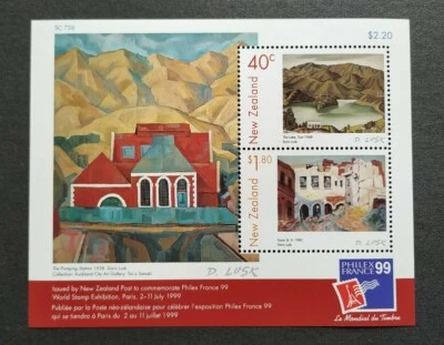1999 New Zealand Artist Doris Lusk - Philex France World Stamp Exhibition MS MNH - Image 1 of 2