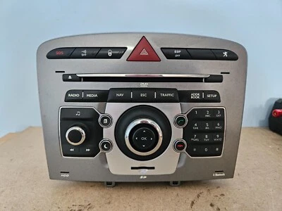 PEUGEOT 308 BE 6468 NG4 SAT NAV CAR STEREO CD PLAYER HEAD UNIT - NO CODE - Image 1 of 4