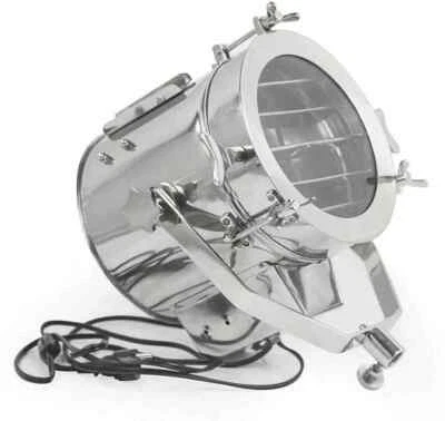 Lâmpada tripé de assoalho ponto de busca suporte náutico marinho vintage cromado luz de ponto - Imagem 1 de 4