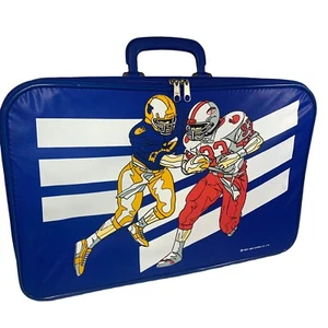 Vintage 1988 1989 Sanrio Co Boys Football Sports Travel Suitcase Zipper EUC! - Picture 1 of 7