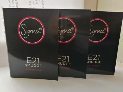 3 X Sigma E21 Mini/Travel Size Smudge Brush.JOBLOT OF 3.