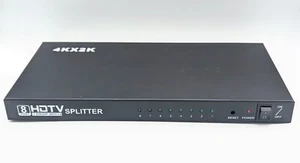 HDMI 1x8 Splitter 8 Port 1 in 8 Out HDMI Switch Full HD 1080P 3D 4Kx2K - Foto 1 di 2