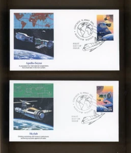 U.S. FDC 1992 Chicago, IL.  Moscow, Russia Apollo Skylab Columbia Set of 4 - Picture 1 of 2