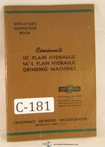 Cincinnati 10" and 14", Installation and General Operating Instructions Manual - Picture 1 of 3