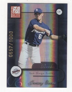 2001 DONRUSS ELITE BASEBALL ROOKIE JEREMY OWENS SAN DIEGO PADRES #182 657/1000 - Foto 1 di 2